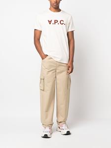 APC VPC flocked-logo T-shirt - Beige