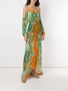 Amir Slama Maxi-jurk met print - Groen