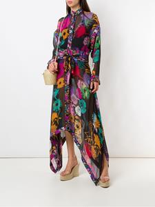 Amir Slama Maxi-jurk met bloemenprint - Zwart