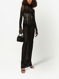 Dolce & Gabbana KIM DOLCE&GABBANA doorzichtige maxi-jurk - Zwart