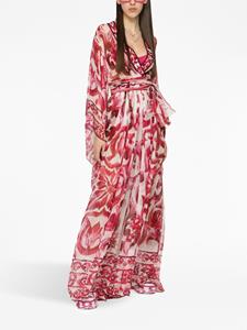 Dolce & Gabbana Zijden maxi-jurk - Rood
