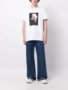 Alexander McQueen T-shirt met bloemenprint - Wit