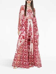 Dolce & Gabbana Maxi-jurk met print - Rood