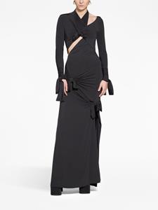 Balenciaga Avondjurk met geknoopt detail - Zwart