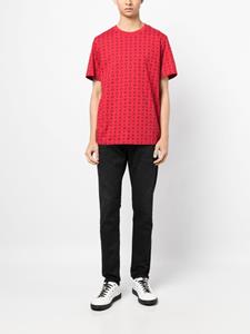 MCM logo-embroidered cotton T-shirt - Rood