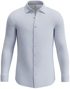Desoto Overhemd Kent Print Lichtblauw