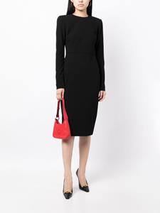 Victoria Beckham round-neck fitted-waist dress - Zwart