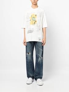 Maison Mihara Yasuhiro T-shirt met gerafelde afwerking - Wit