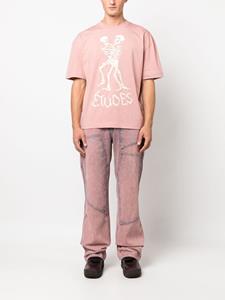 Etudes logo-print organic cotton T-shirt - Roze