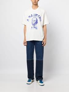 A BATHING APE T-shirt met logoprint - Wit