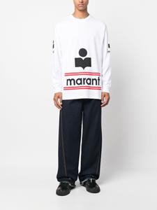 MARANT logo-print organic-cotton T-shirt - Wit