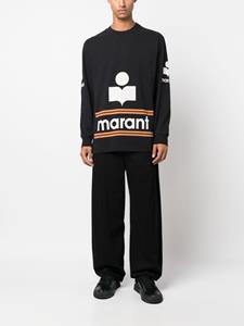 MARANT logo-print organic-cotton T-shirt - Zwart