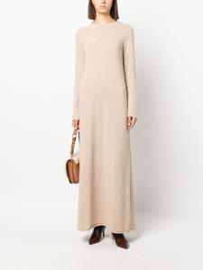 Roberto Collina round-neck knitted long dress - Beige