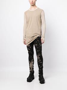 Boris Bidjan Saberi fine-ribbed long-sleeved T-shirt - Beige