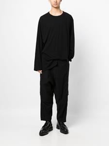 Yohji Yamamoto asymmetric cotton T-shirt - Zwart