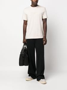 Calvin Klein flocked-logo cotton T-shirt - Beige