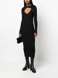 Wolford Ribgebreide jurk - Zwart