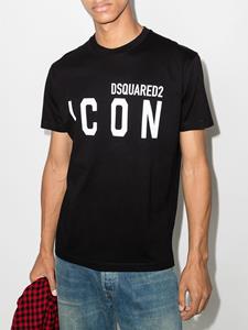 Dsquared2 T-shirt met logoprint - Zwart