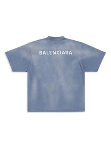 Balenciaga T-shirt met logoprint - Blauw
