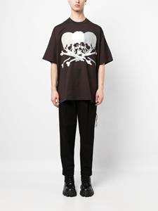 Mastermind World skull-print cotton T-shirt - Bruin