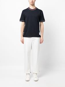 Thom Browne stripe-trim short-sleeve T-shirt - Blauw
