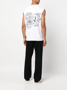 Philipp Plein Mouwloos T-shirt - Wit