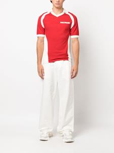 Balmain Poloshirt met logo - Rood