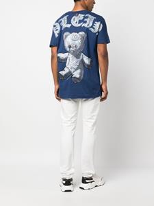 Philipp Plein T-shirt met teddybeerprint - Blauw