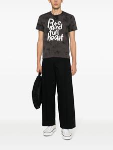 Comme Des Garçons slogan-print faded T-shirt - Grijs