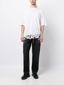 Undercover ripped-detailing cotton T-shirt - Wit