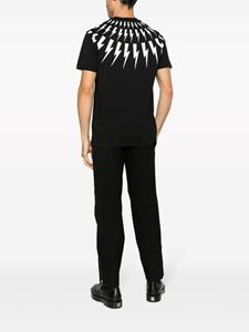 Neil Barrett Thunderbolt-print cotton T-shirt - Zwart