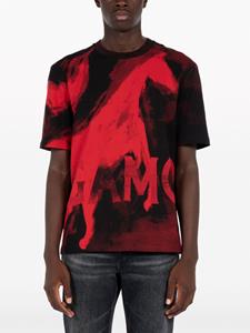 Ferragamo mustang-print short-sleeve cotton T-shirt - Zwart