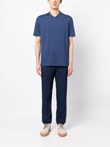 Brunello Cucinelli T-shirt met V-hals - Blauw