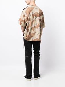 Mastermind World T-shirt met camouflageprint - Bruin