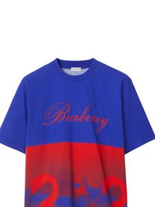 Burberry swan-print jersey T-shirt - Paars