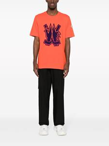 Moncler logo-print cotton T-shirt - Oranje