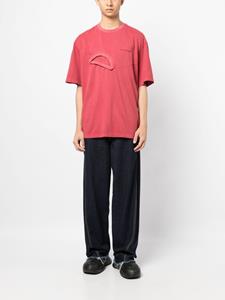Feng Chen Wang T-shirt met logoprint - Rood
