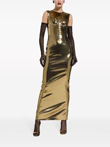 Dolce & Gabbana metallic bustier-detail dress - Goud