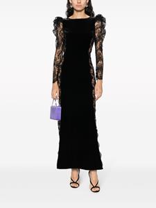 Alessandra Rich open-back panelled maxi dress - Zwart