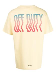 Off Duty T-shirt met logoprint - Geel