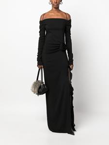 Blumarine Off-shoulder jurk - Zwart