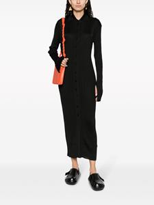 Jil Sander ribbed-knit midi dress - Zwart