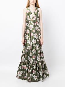 Sachin & Babi Rori magnolia-print gown - Groen