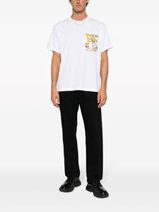 Versace Barocco-print contrasting T-shirt - Wit