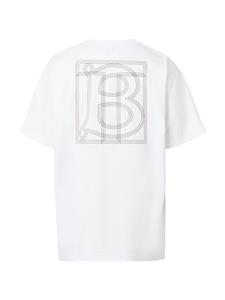 Burberry T-shirt met geborduurd logo - Wit