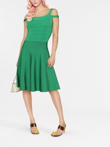 PINKO Ribgebreide jurk - Groen