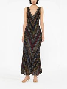 Missoni zigzag crochet-knit maxi dress - Zwart