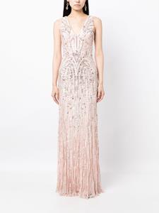 Jenny Packham Tuva crystal-embellished gown - Roze