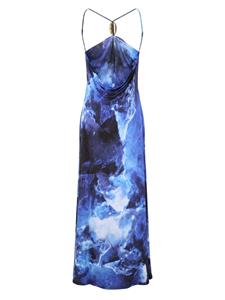 Simkhai Sunnie abstract-pattern print dress - Blauw