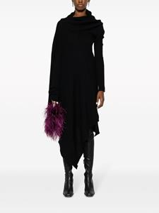 Marques'Almeida asymmetric-design ribbed-knit dress - Zwart